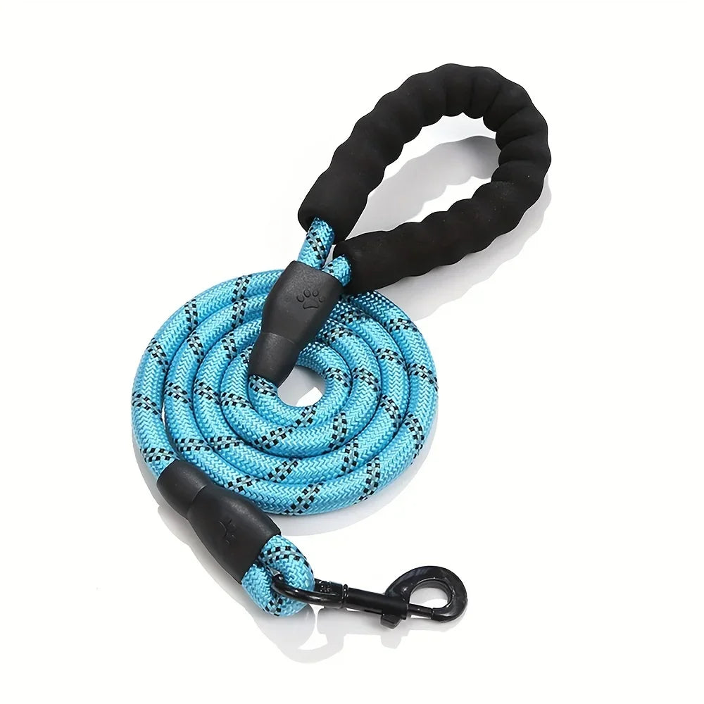 Reflective Dog Leash With Soft Handle Reinforced Construction