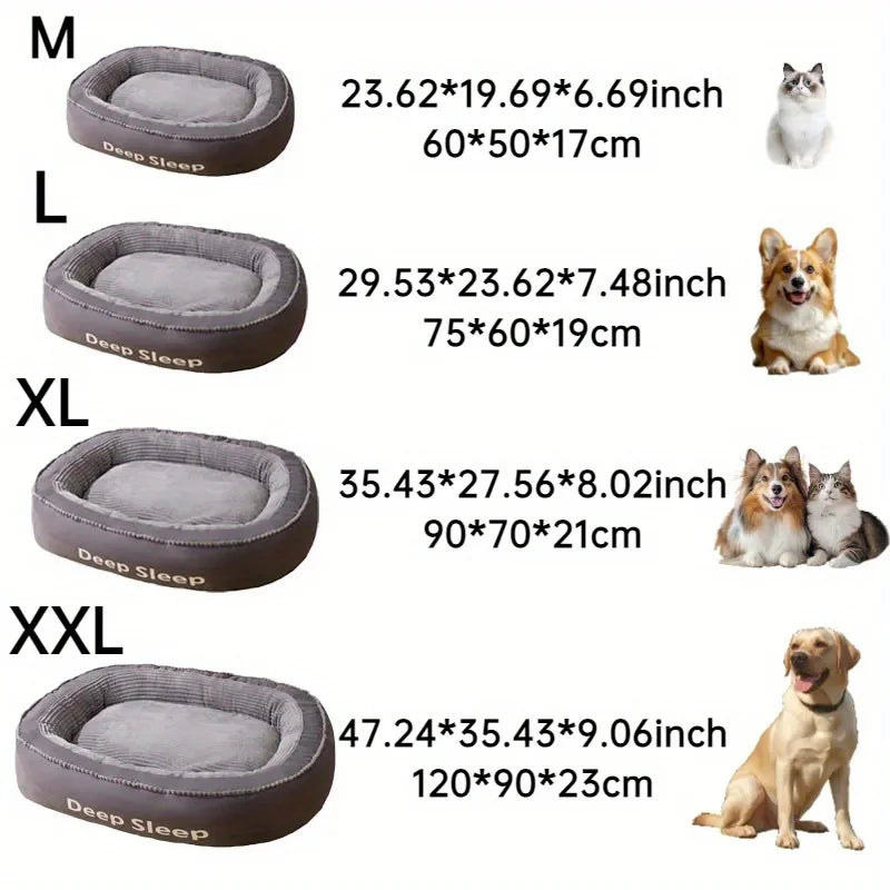 Washable Round Pet Bed for Dogs and Cats