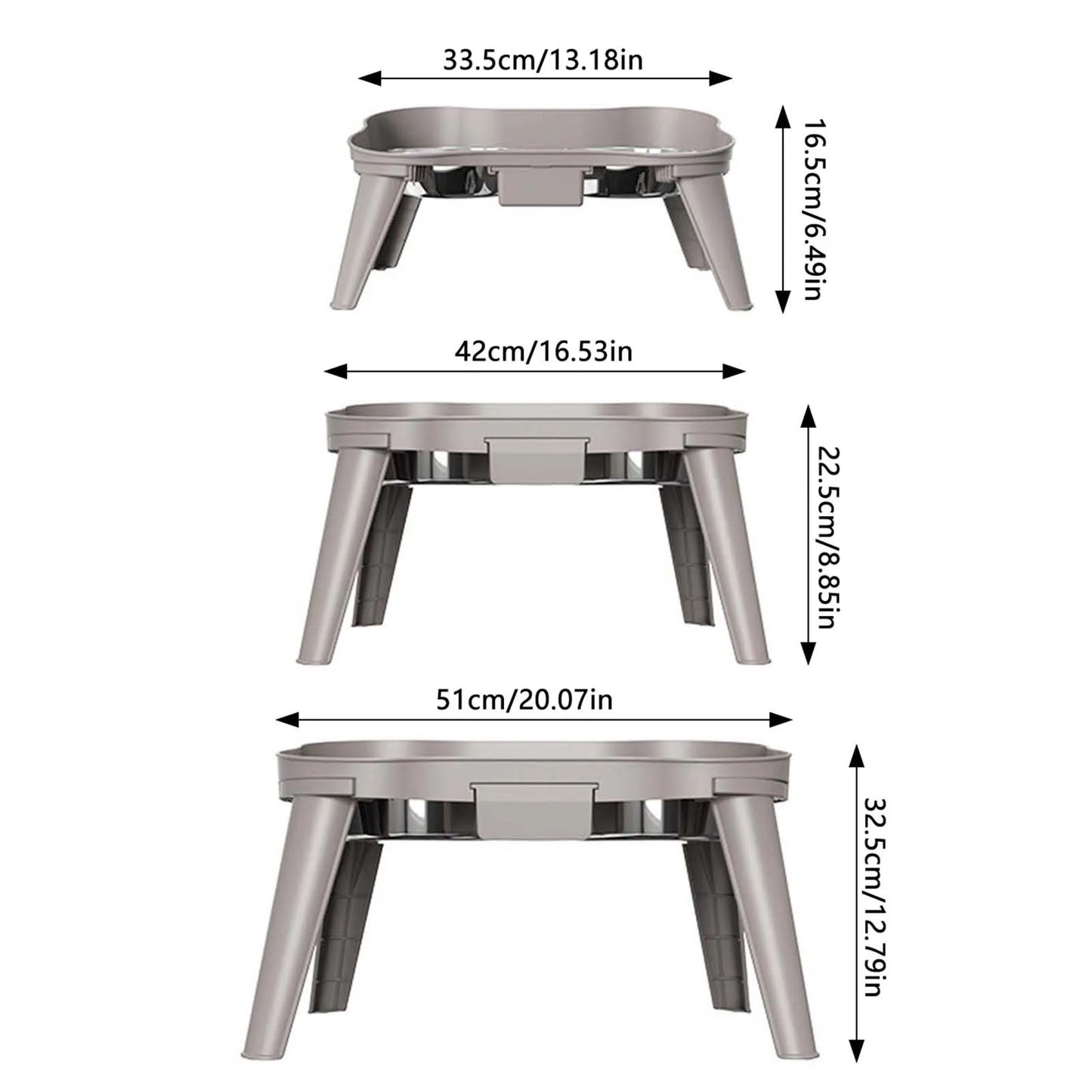 Elevated Dog Feeder Stand With Non Slip No Spill Bowl