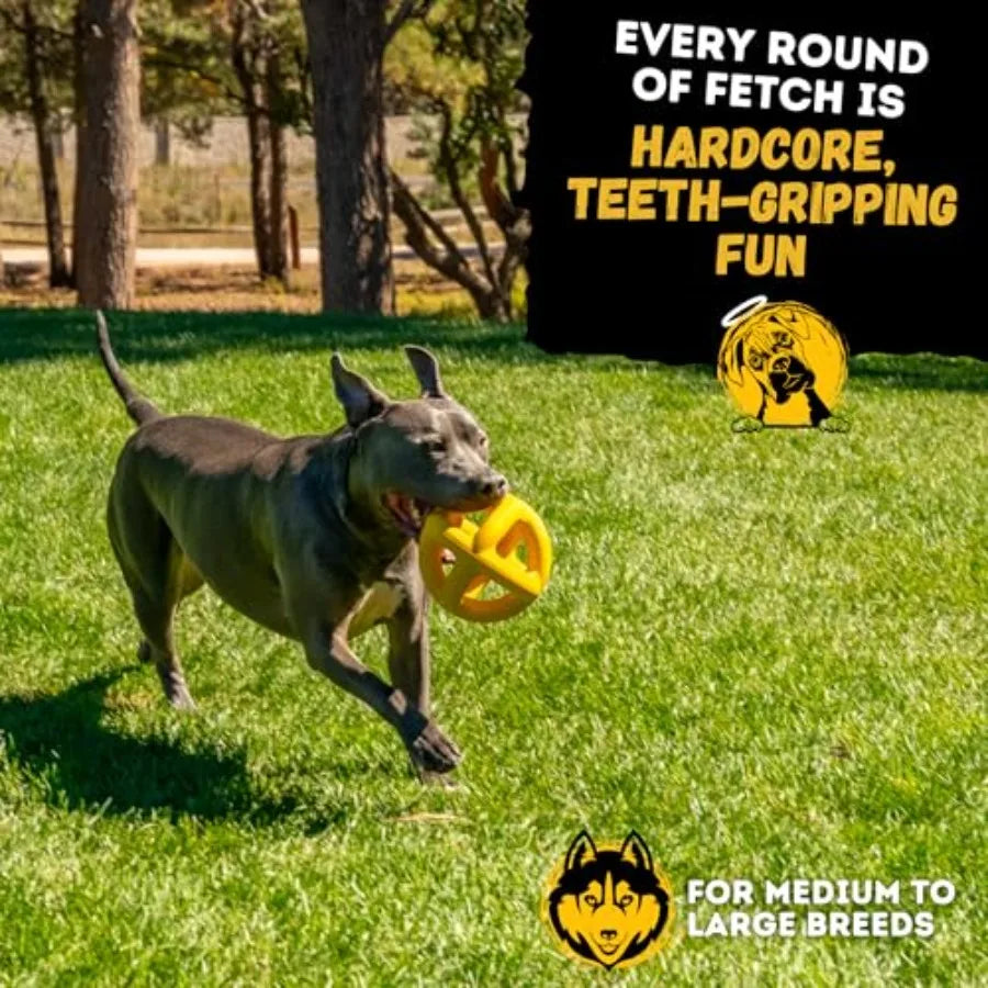 Indestructible Dog Ball for Aggressive Chewers Non Toxic Rubber