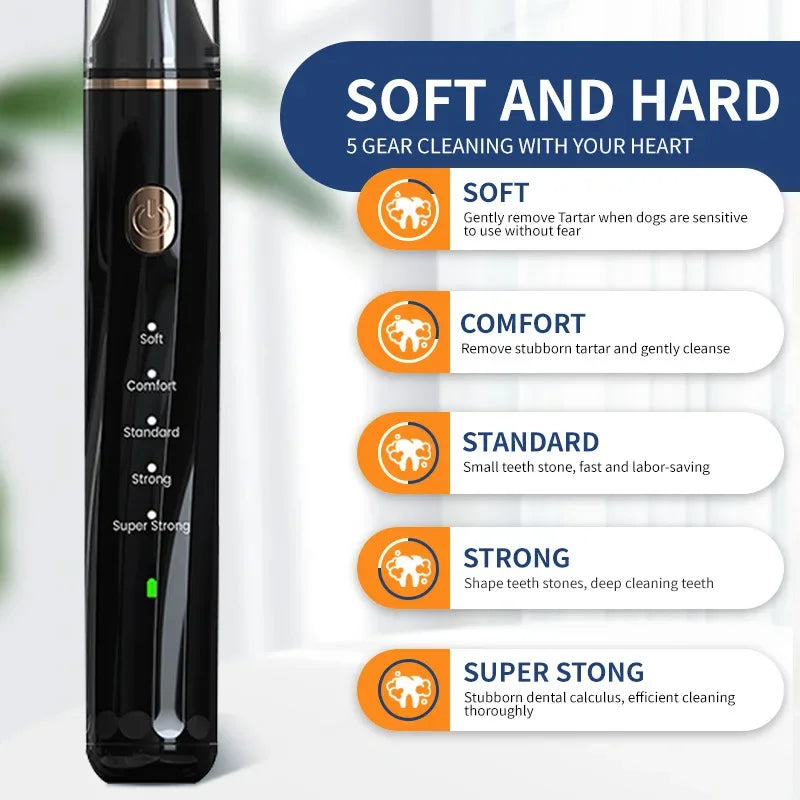 Ultrasonic Portable Electric Dog Toothbrush For Pet Dental Care