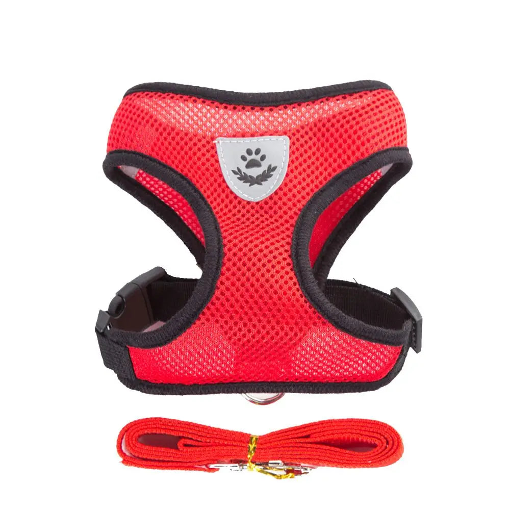 Mesh Vest Walking Harness With Leash Attachment For Dogs