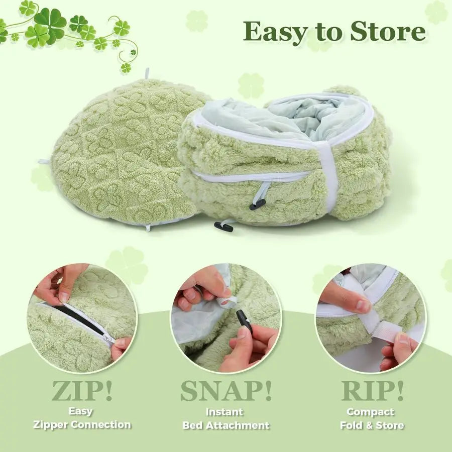 Premium 2-In-1 Cat Tunnel With Plush Bed For Indoor Cats