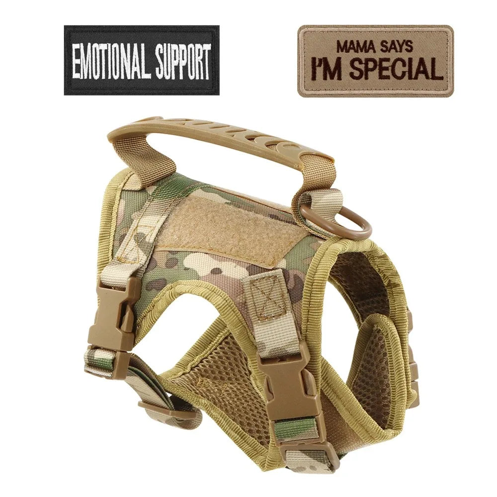 Safe Tactical Cat Harness and Leash with Stickers for Pets