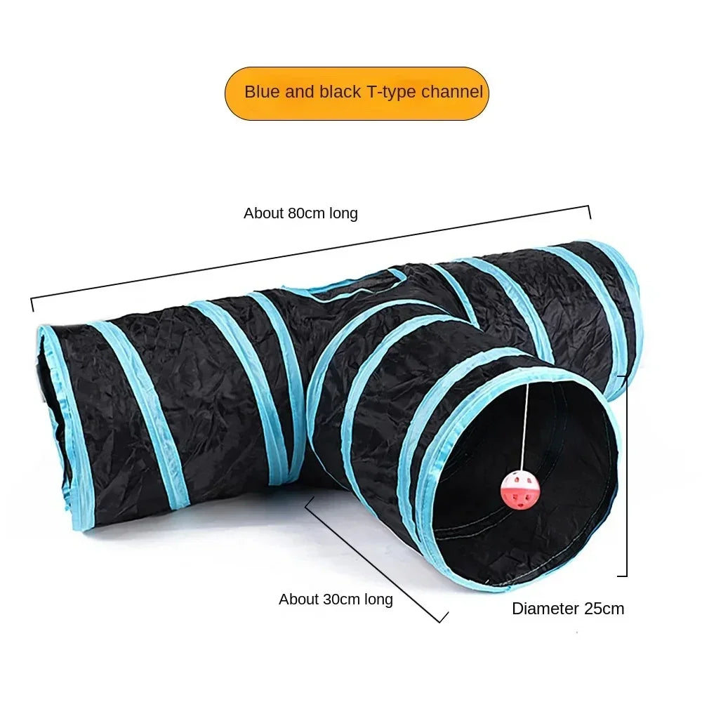 Breathable Foldable Cat Tunnel Toy For Indoor Play