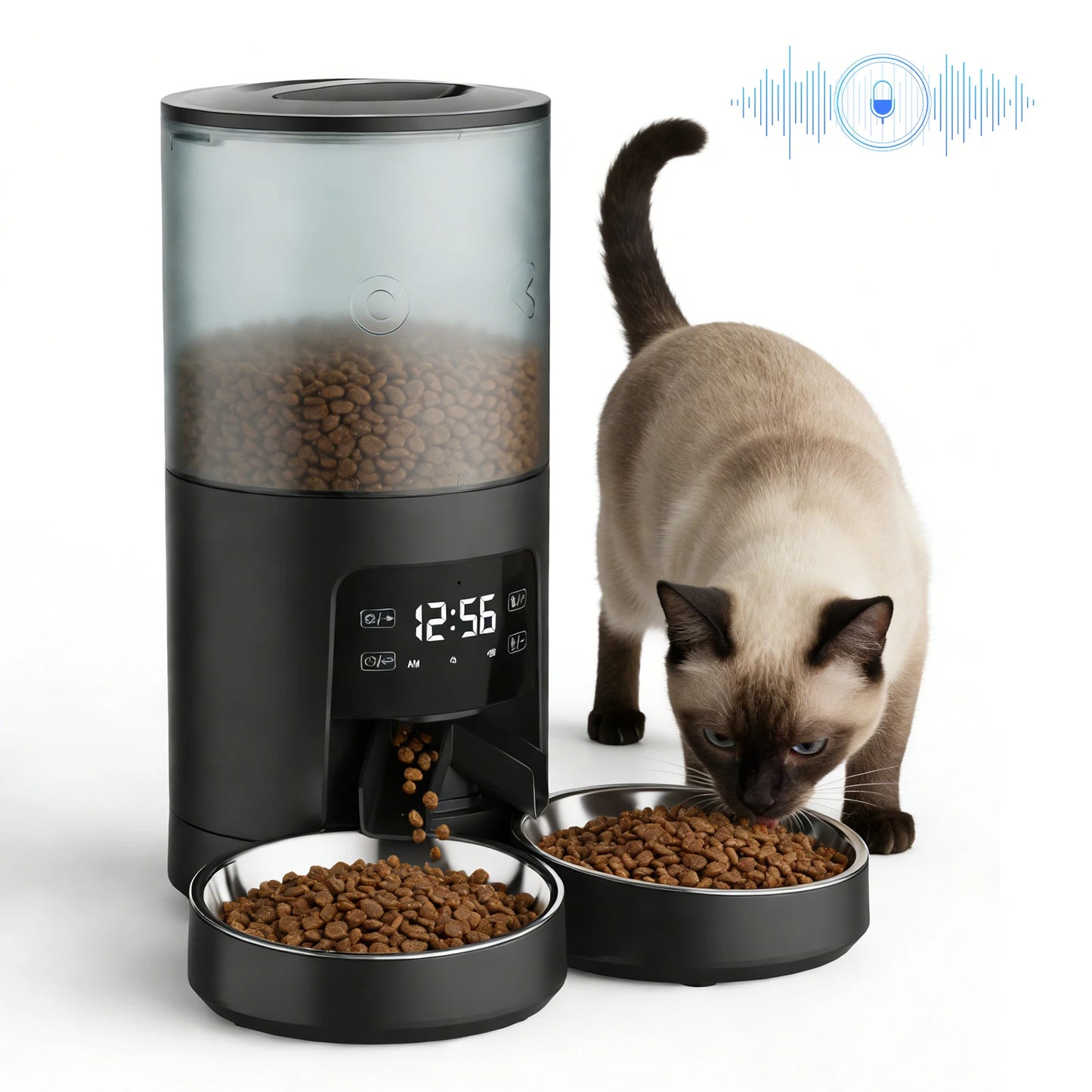 Automatic Cat And Dog Feeder With Dual Bowls