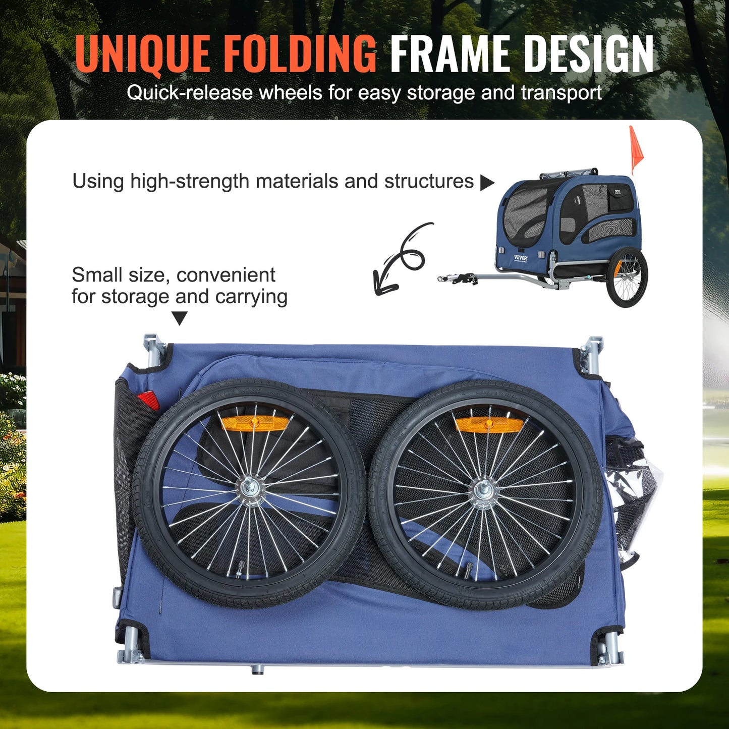 Pet Bicycle Trailer Carrier for Dogs Travel and Comfort