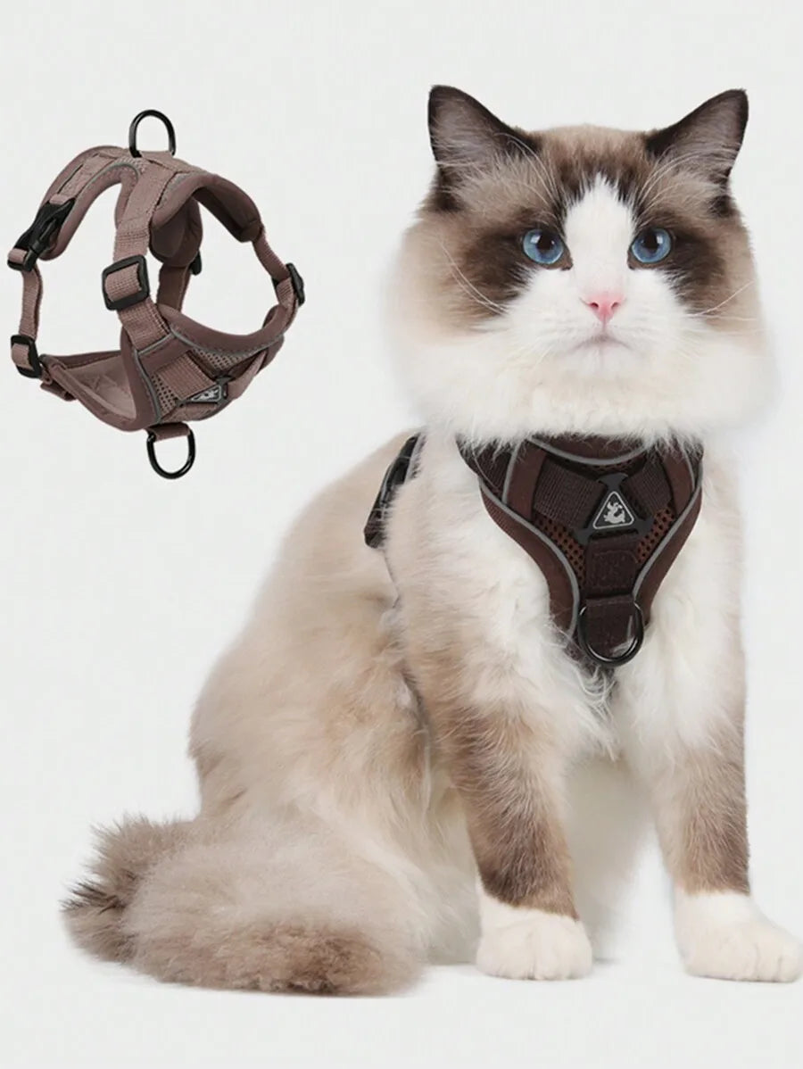 Reflective Pet Harness and Leash Set for Dogs and Cats Escape Proof