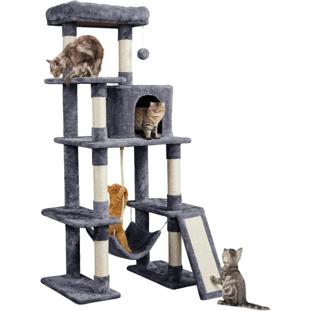 Multi Level Cat Tree Tower for Climbing and Scratching