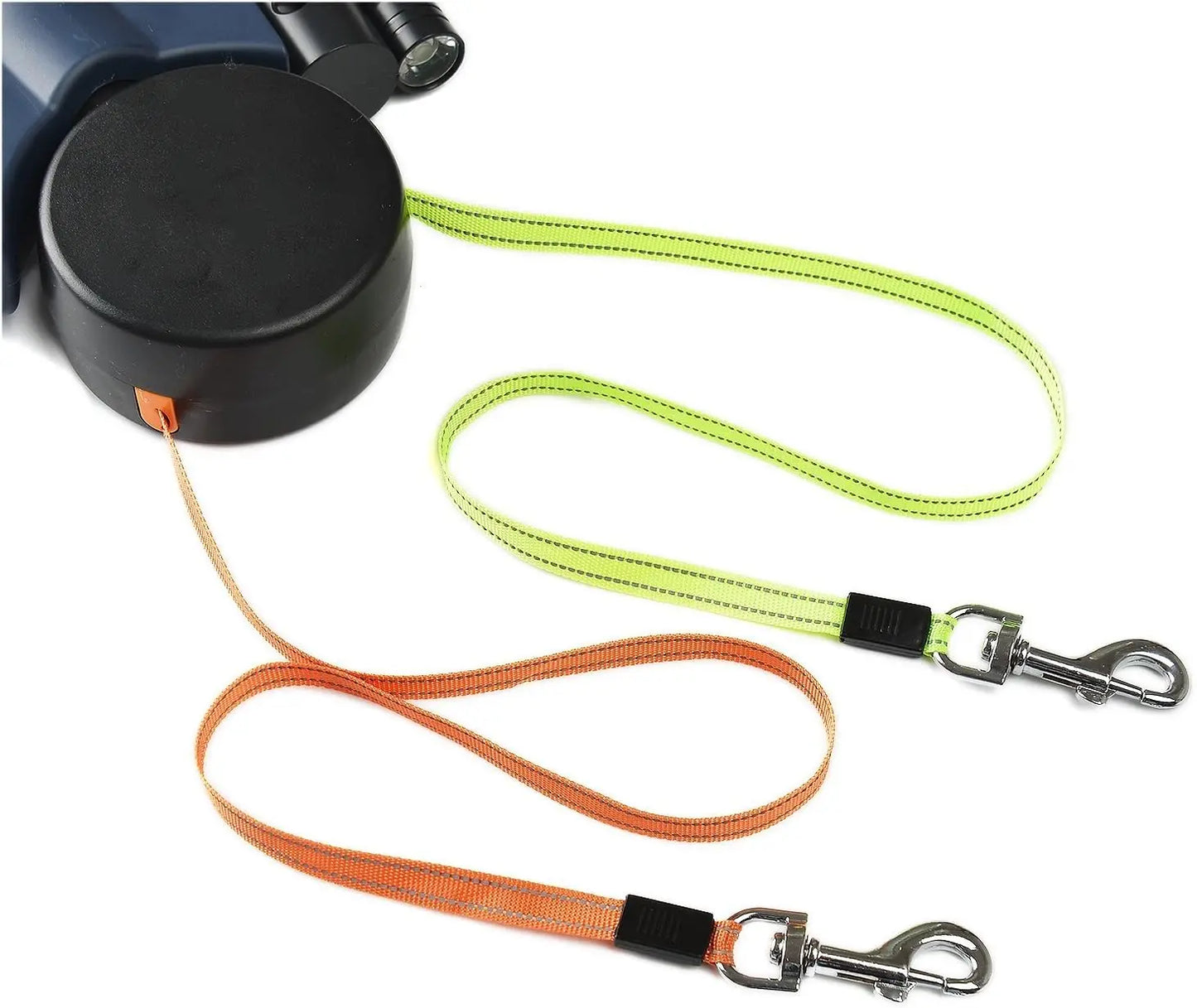 Double Ended Retractable Leash For Dogs And Cats With Flashlight