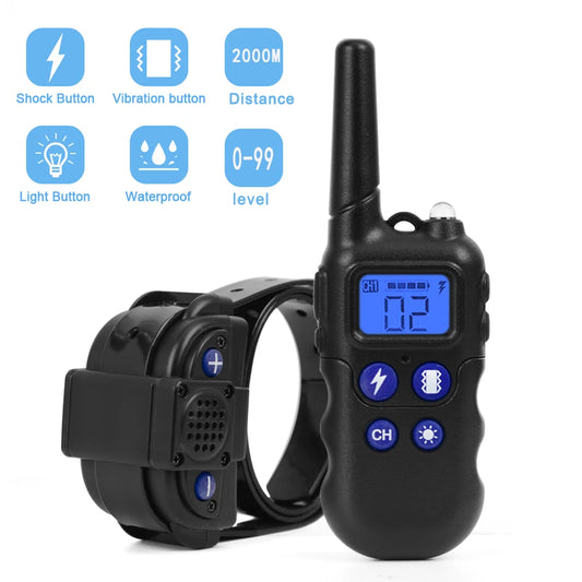 Wodondog 2km Dog Training Collar With Walkie Talkie Waterproof Rechargeable