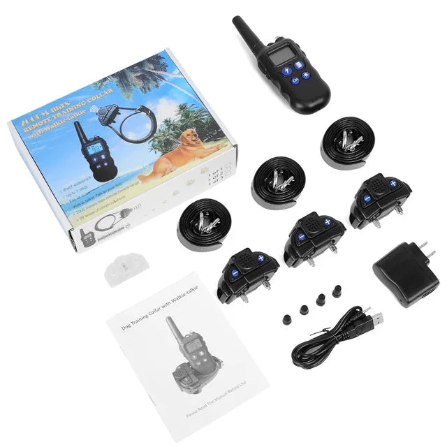Wodondog 2km Dog Training Collar With Walkie Talkie Waterproof Rechargeable