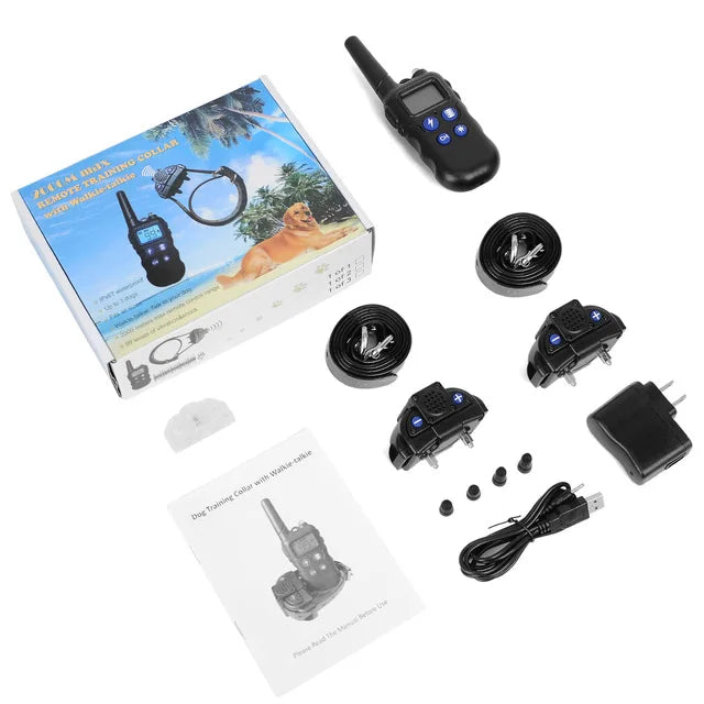 Wodondog 2km Dog Training Collar With Walkie Talkie Waterproof Rechargeable