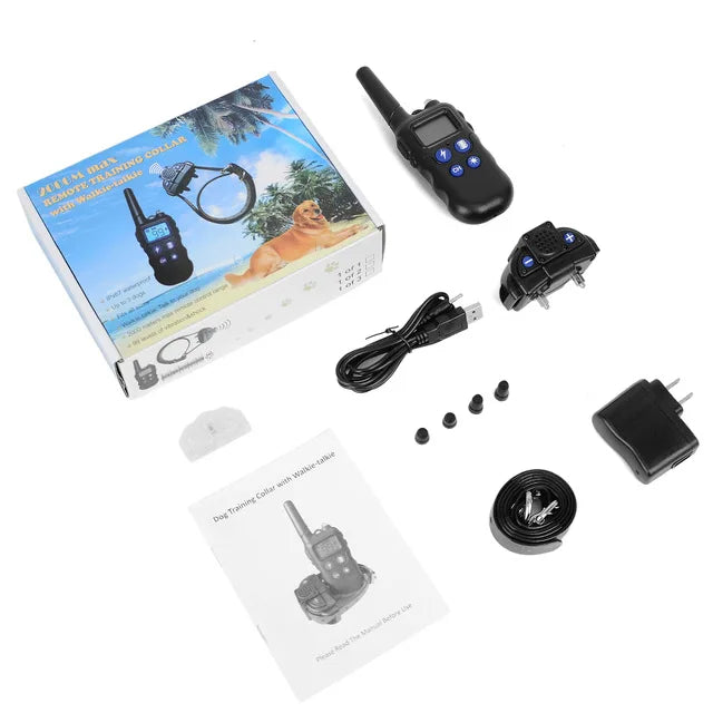 Wodondog 2km Dog Training Collar With Walkie Talkie Waterproof Rechargeable