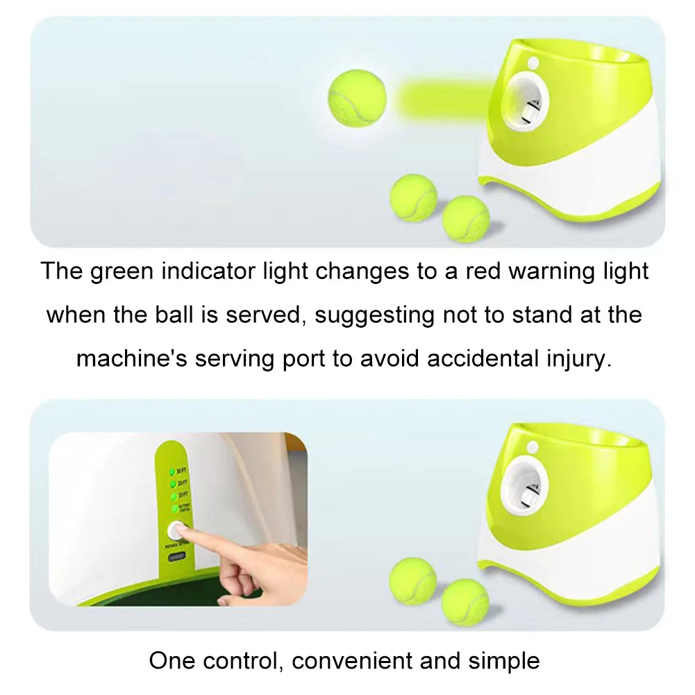 Automatic Dog Ball Launcher Fetch Toy With 3 Tennis Balls
