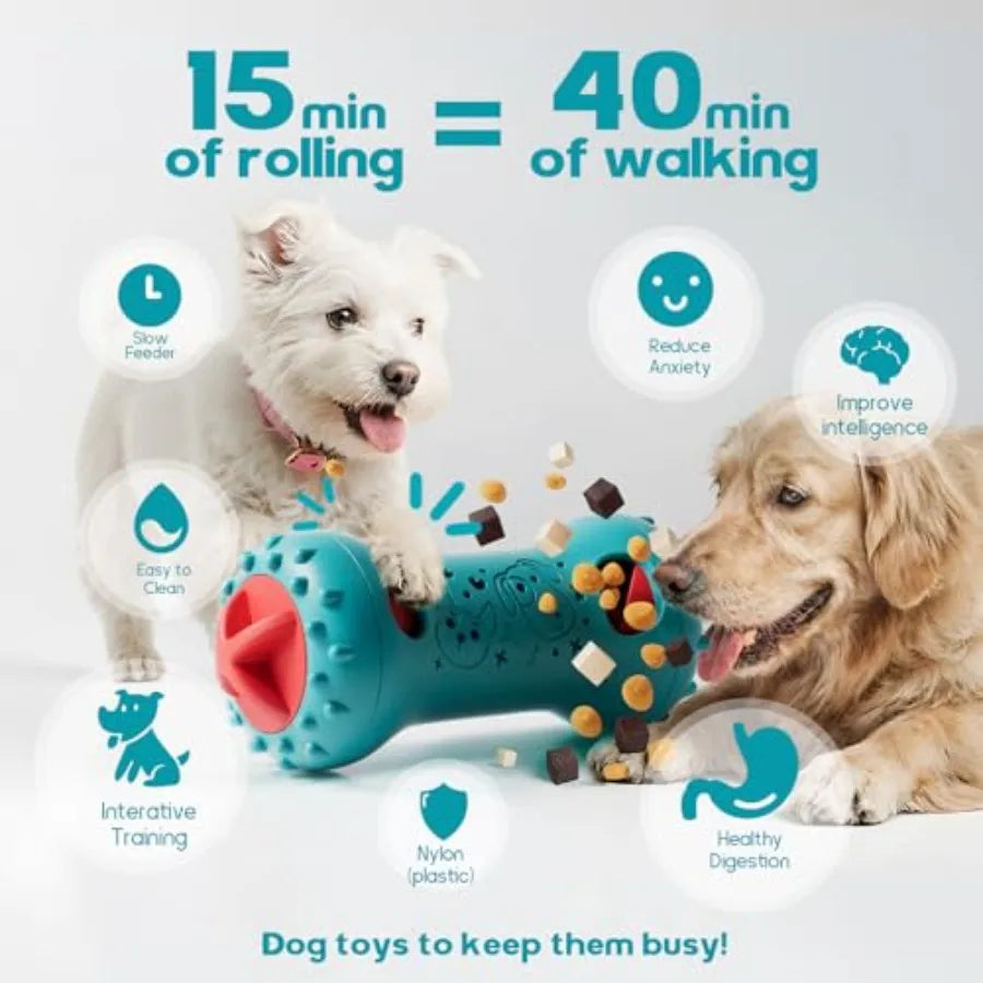 Interactive Treat Dispensing Dog Toy For Brain Stimulation And Enrichment