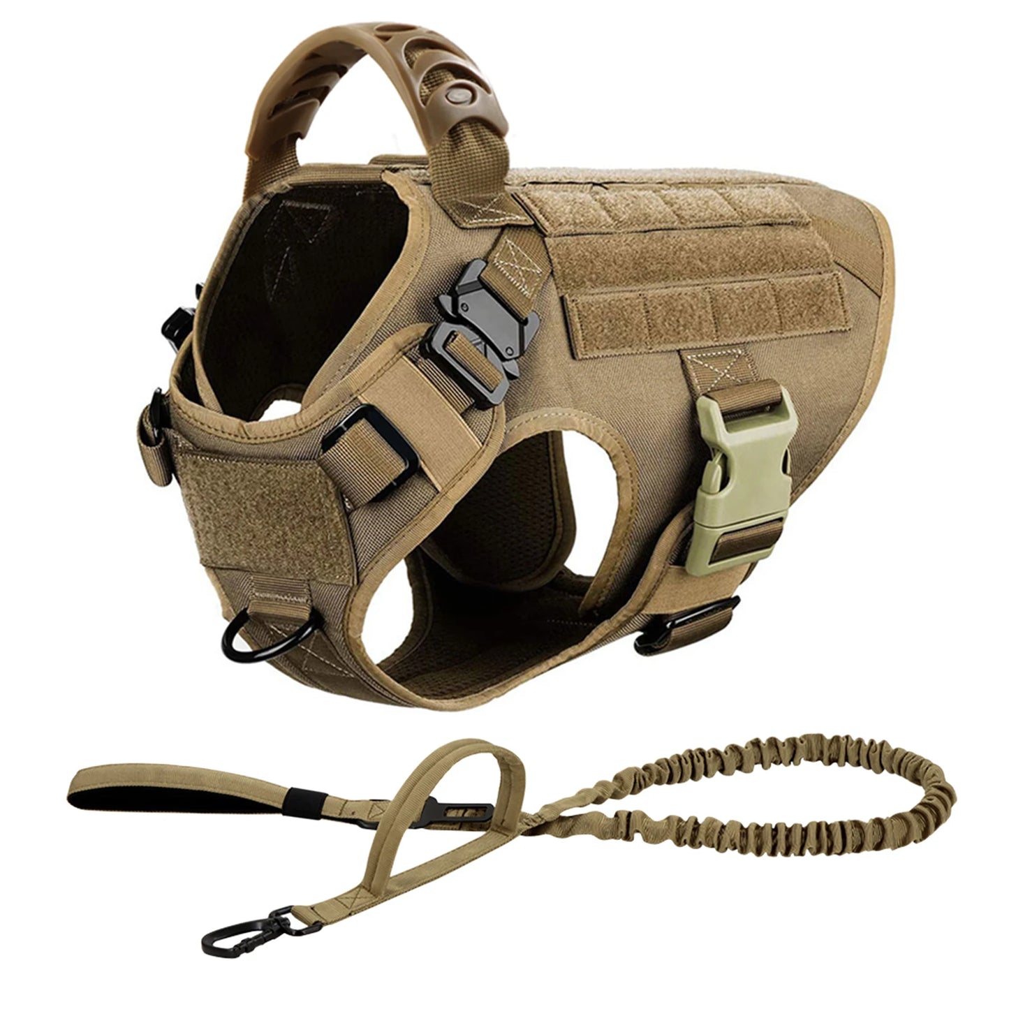 PETRAVELCN Tactical Dog Harness Leash Set For Training And Walking