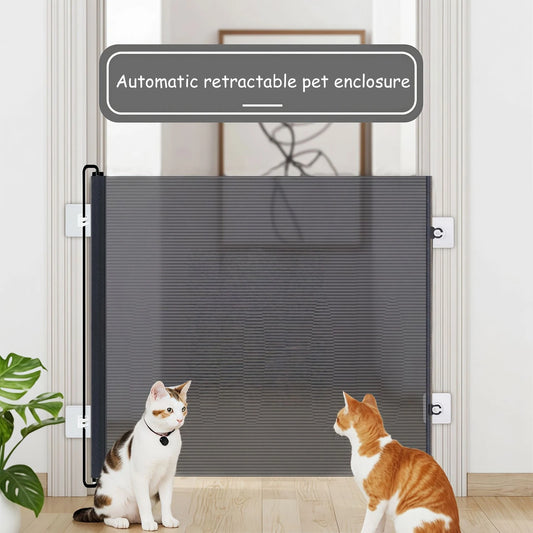 Retractable Cat Gate Safety Enclosure For Pets And Home Use