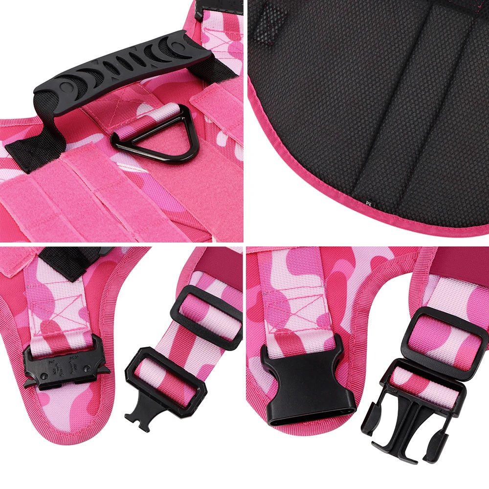 Military Tactical Dog Harness With Adjustable Vest