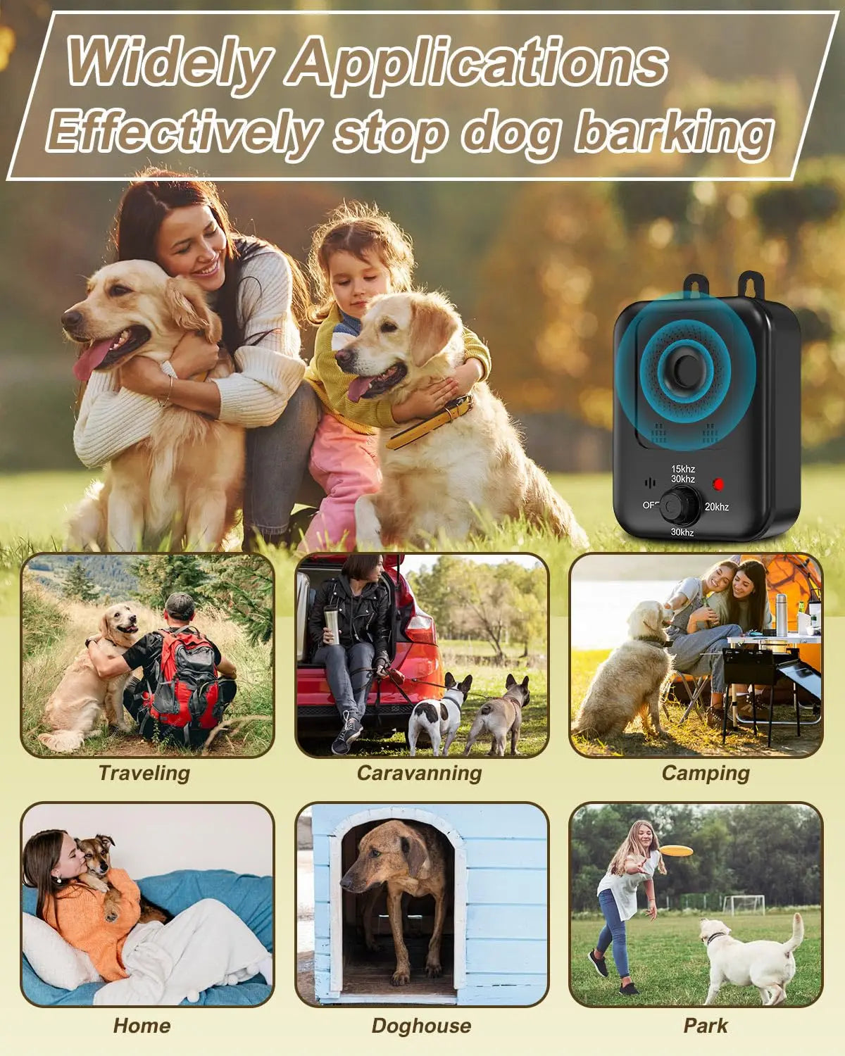 PetEdu Ultrasonic Bark Deterrent For Dogs Indoor Outdoor Use