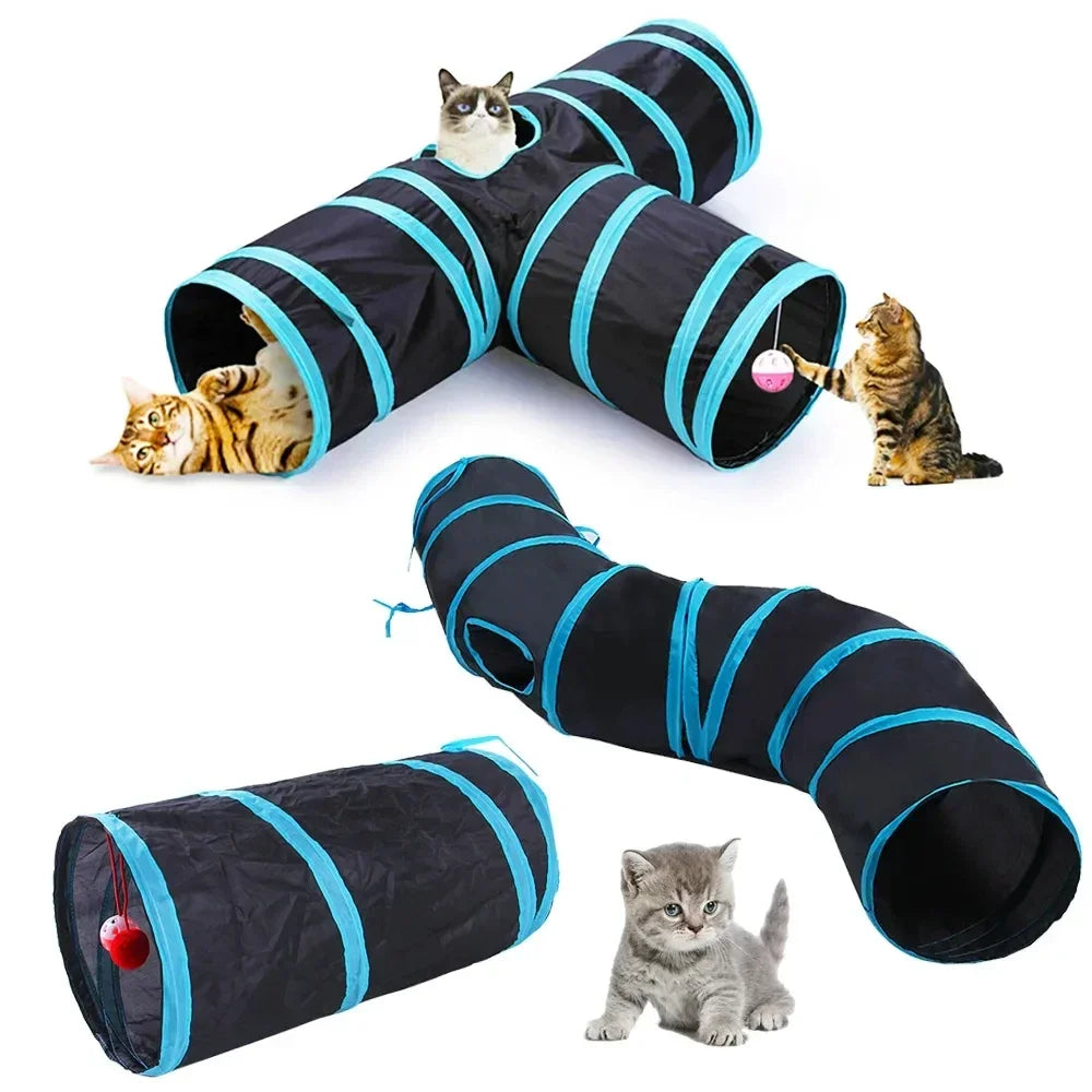 Breathable Foldable Cat Tunnel Toy For Indoor Play