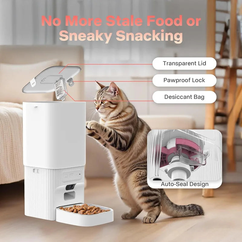 Nityers 7L Smart Pet Feeder With Dual Cameras And App Control