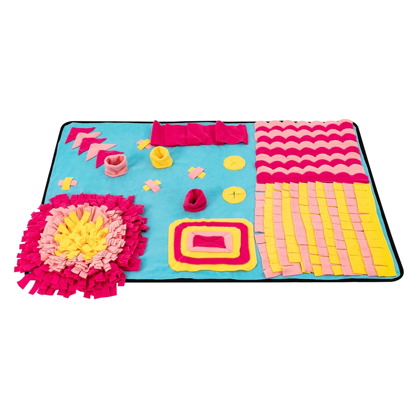 Fleece Sniffing Mat For Pets Snuffle Puzzle With Hidden Treats