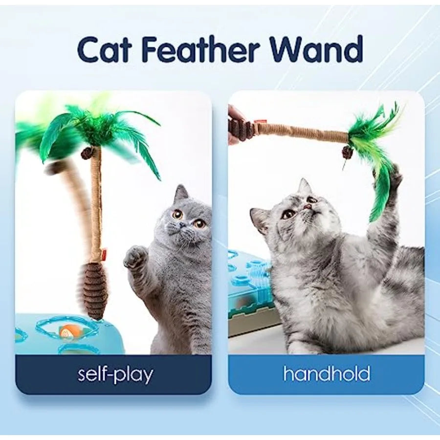 7in1 Interactive Cat Toy Motion Activated Indoor Playset
