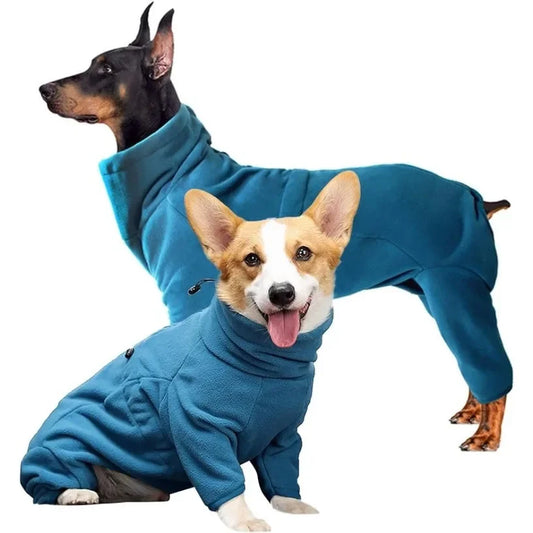 Soft Fleece Dog Pajamas Pullover Warm Winter Coat For Dogs