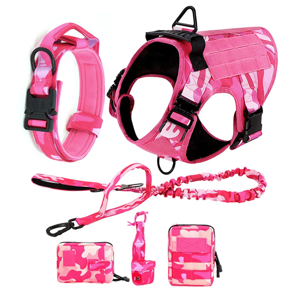 Military Tactical Dog Harness With Adjustable Vest