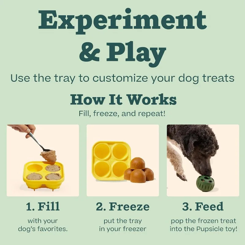 Interactive Dog Toys Silicone Treat Molds For Mental Stimulation Pupsicle