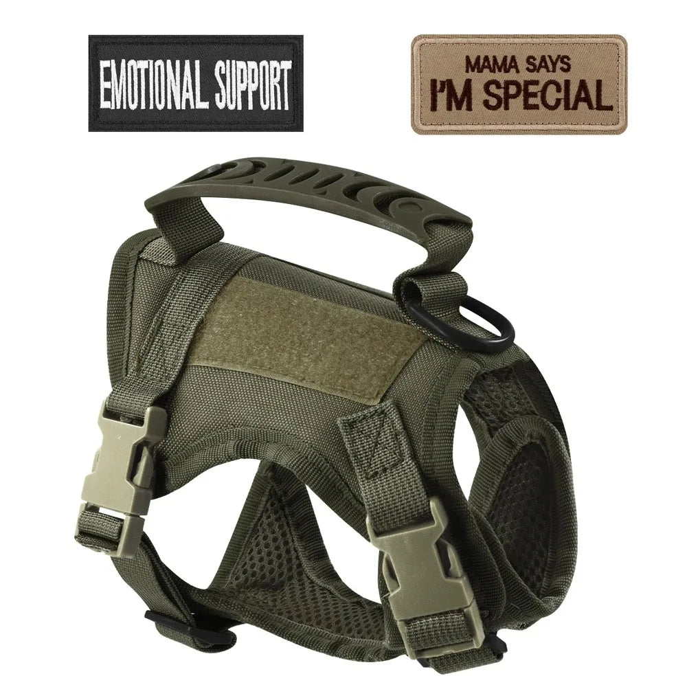 Safe Tactical Cat Harness and Leash with Stickers for Pets