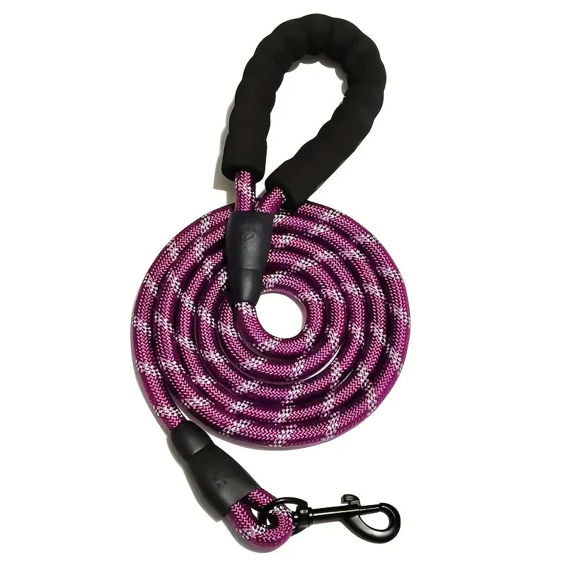 Reflective Dog Leash With Soft Handle Reinforced Construction