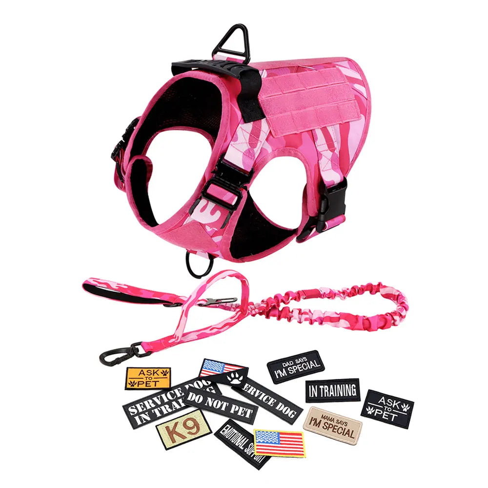 Military Tactical Dog Harness With Adjustable Vest