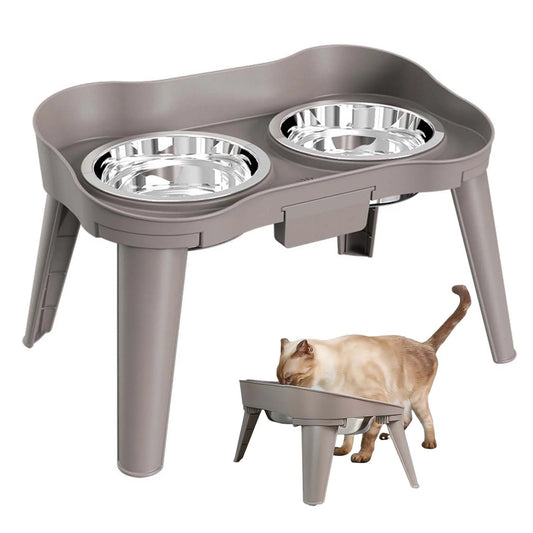 Elevated Dog Feeder Stand With Non Slip No Spill Bowl