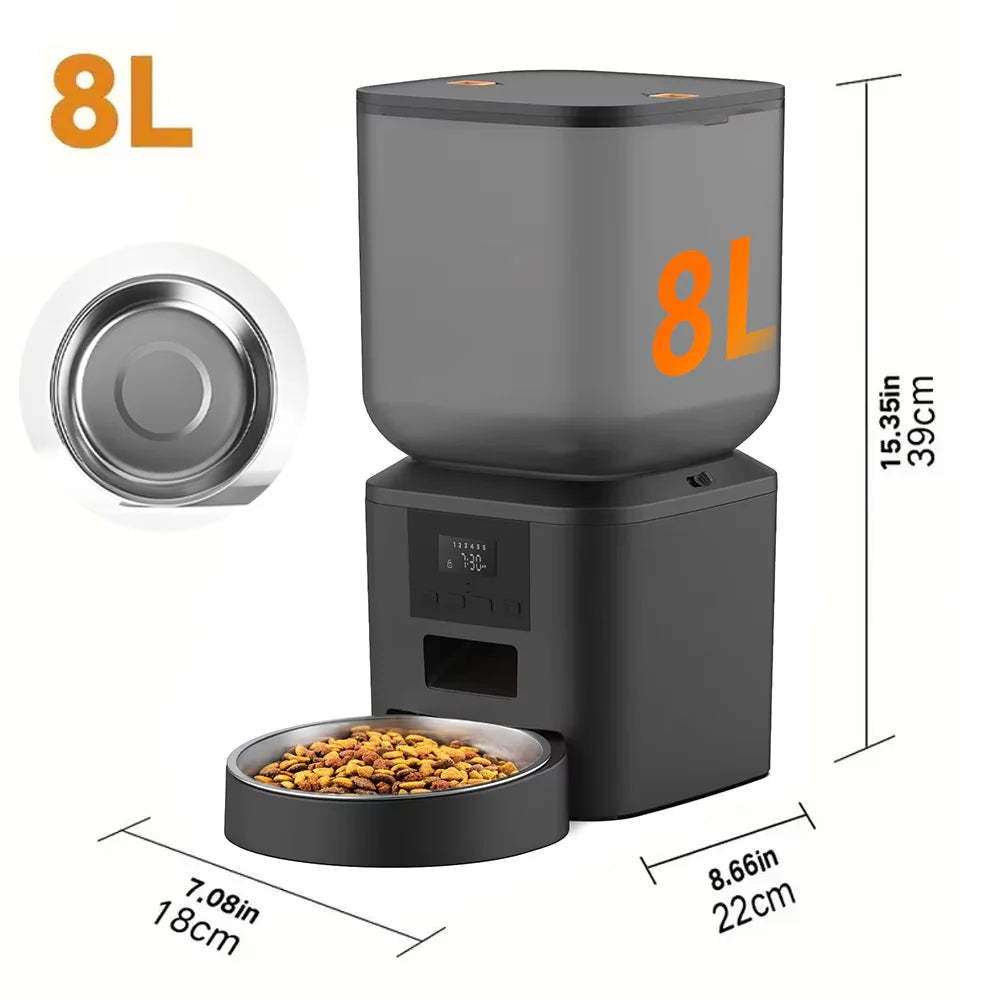 Nityers Automatic Pet Feeder With Key Control And Voice Recorder