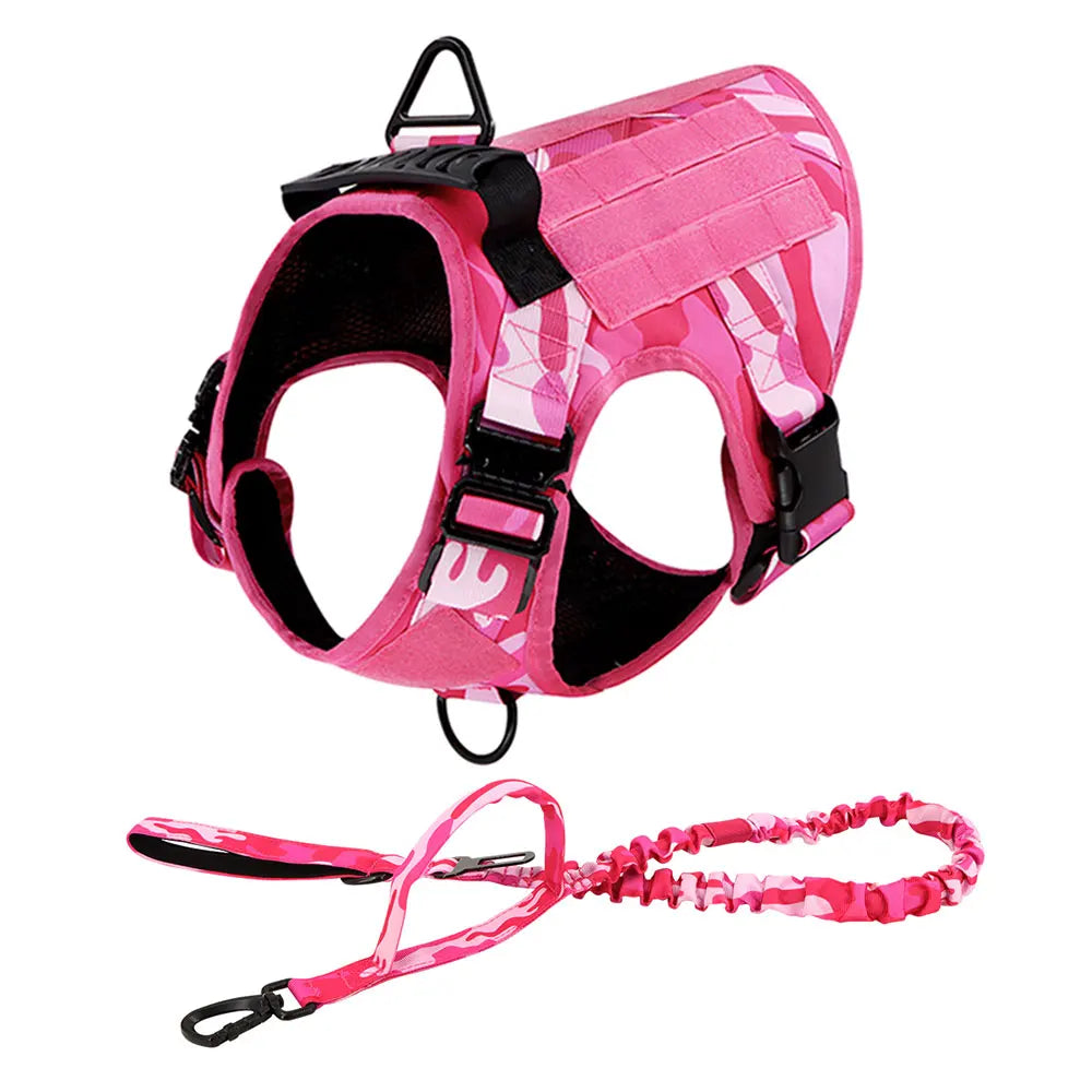 Military Tactical Dog Harness With Adjustable Vest