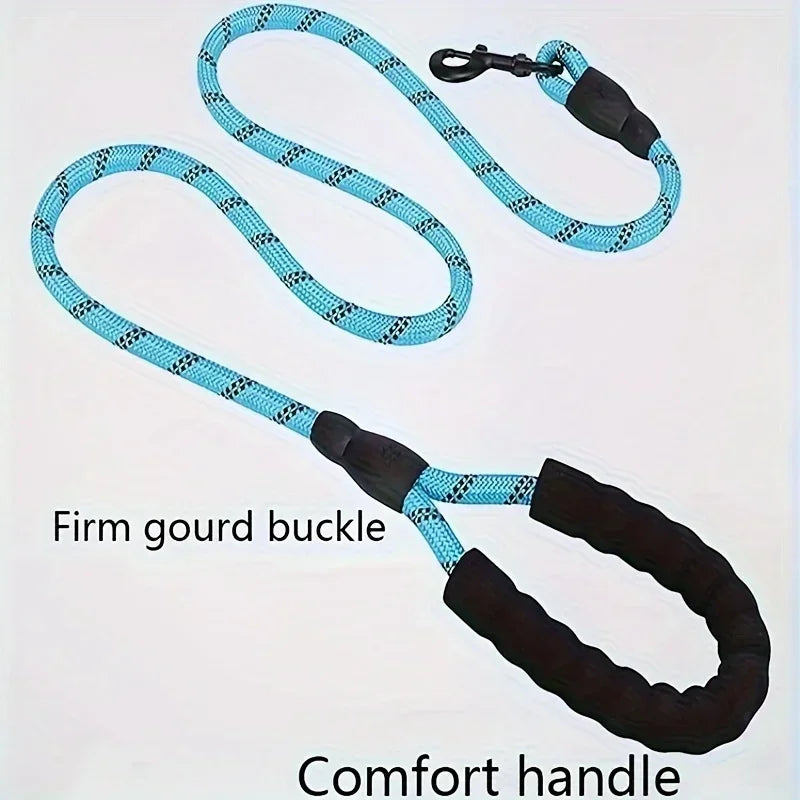 Reflective Dog Leash With Soft Handle Reinforced Construction