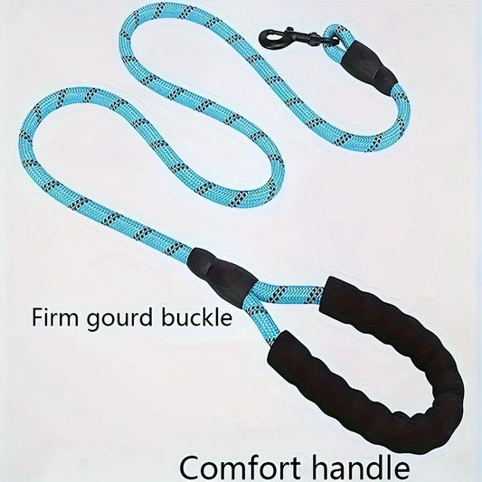 Reflective Dog Leash With Soft Handle Reinforced Construction