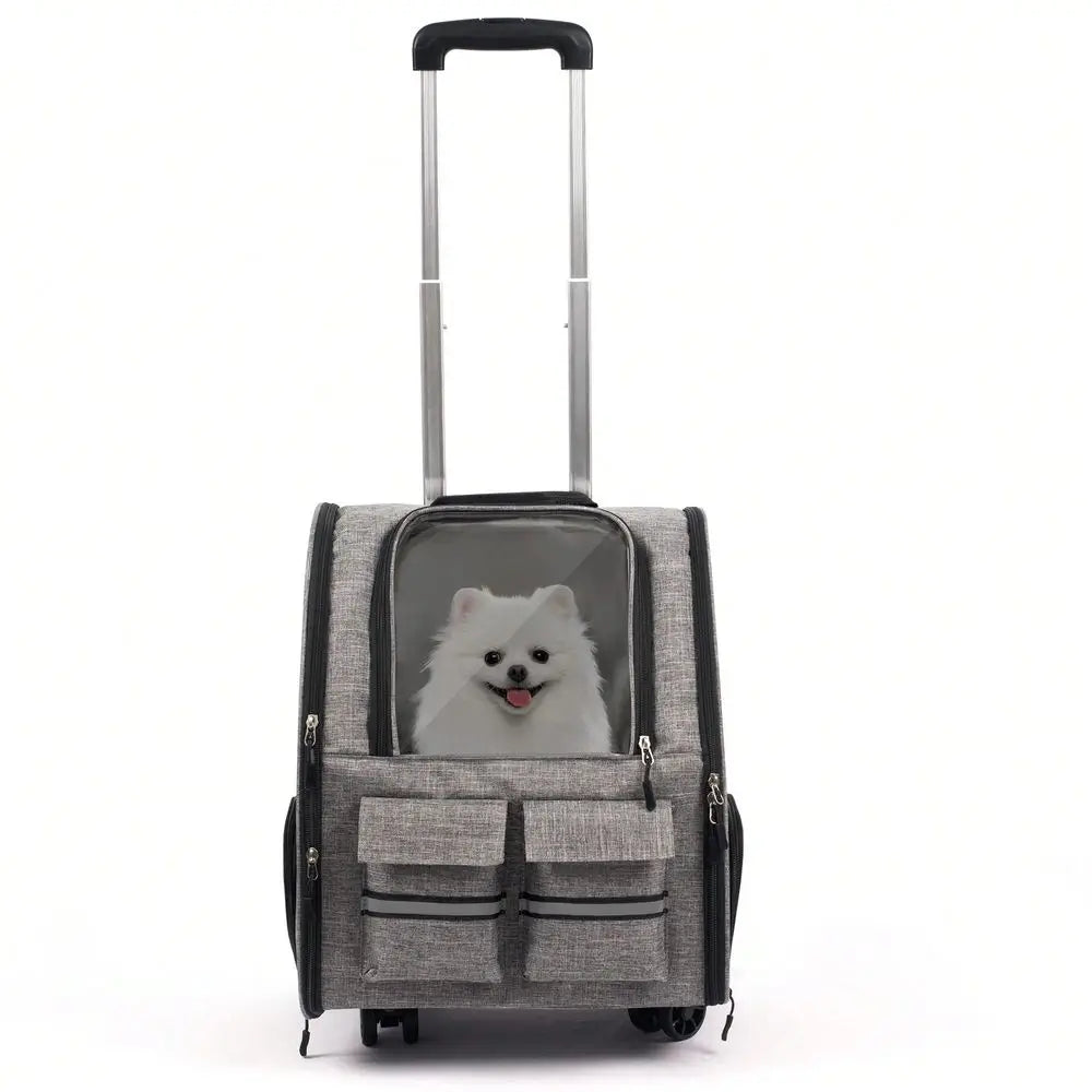 Trolley Pet Cat Bag Carrier For Travel And Car Ride