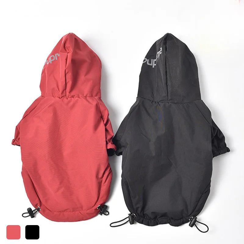 Autumn Winter Waterproof Hooded Reflective Dog Coat