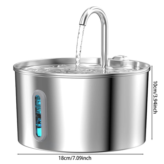 ZYFeeder Automatic Pet Water Fountain Stainless Steel Quiet Dispenser