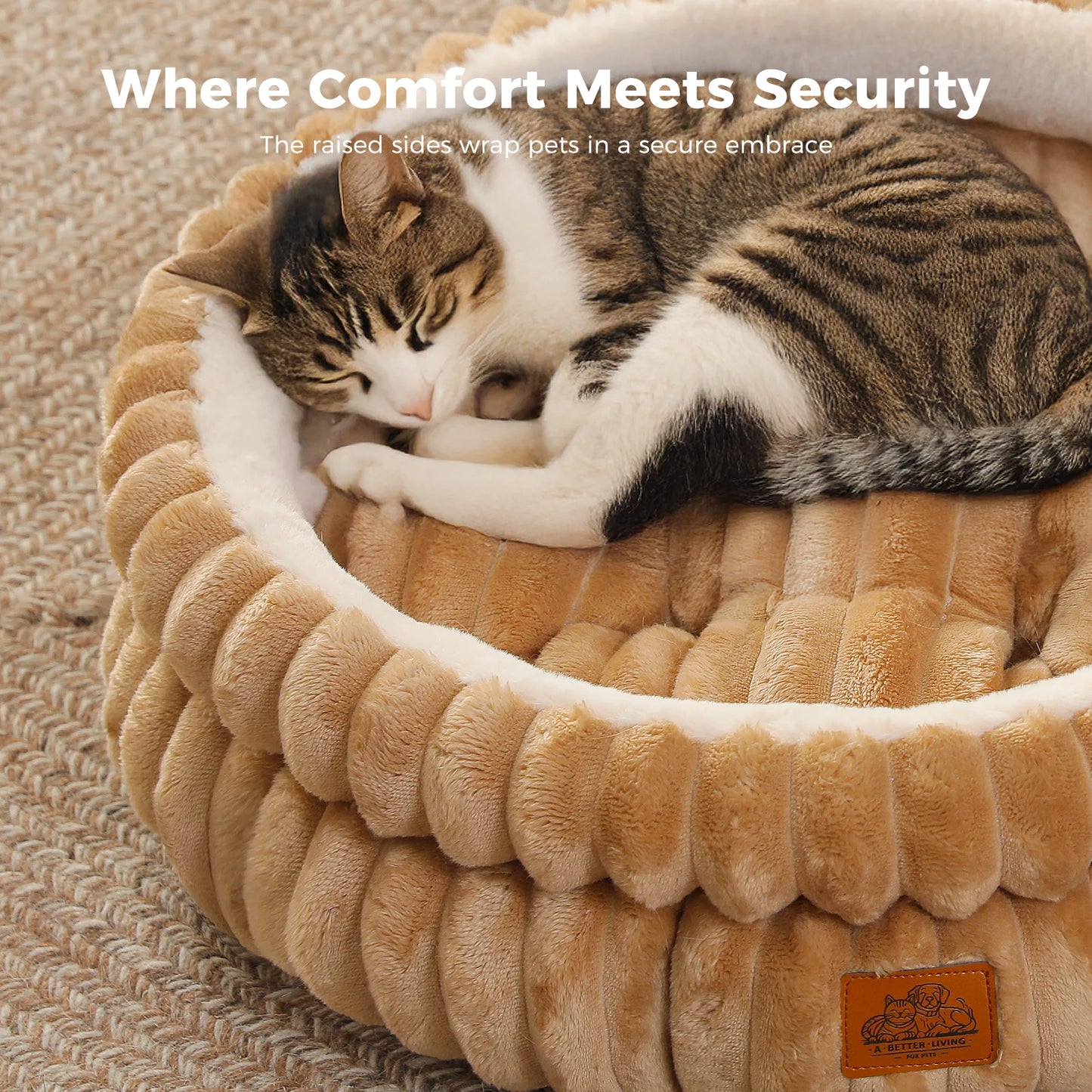 PAWZ Road Round Pet Bed With Anti-Slip Bottom All Seasons