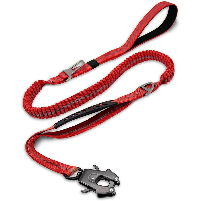 Reflective Shock Absorbing Dog Leash With Seatbelt For Large Dogs