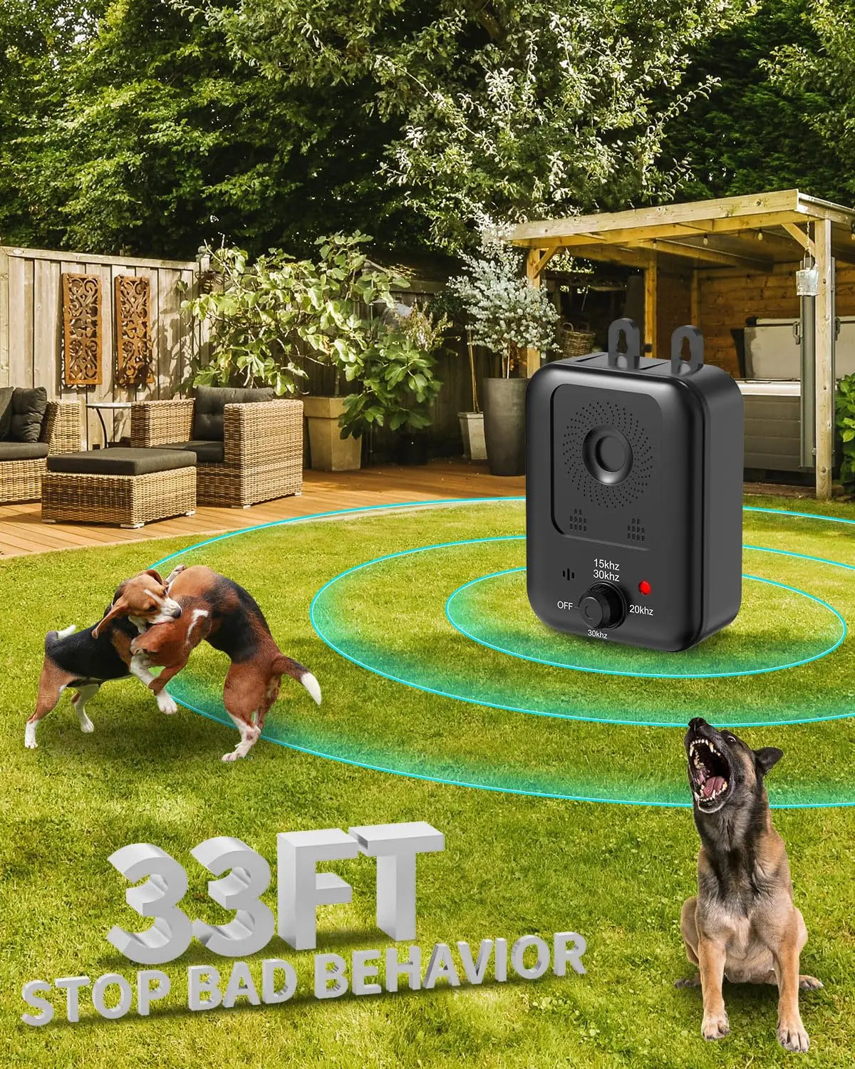 PetEdu Ultrasonic Bark Deterrent For Dogs Indoor Outdoor Use
