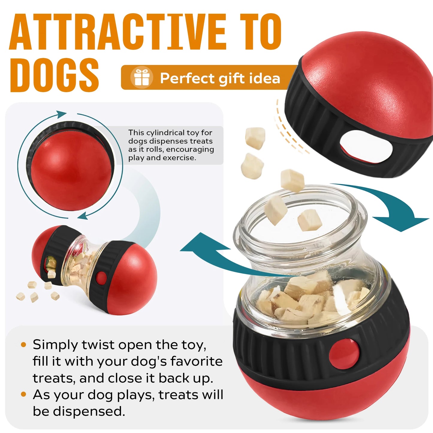 Interactive Treat Dispenser Toy For Dogs And Cats Pets