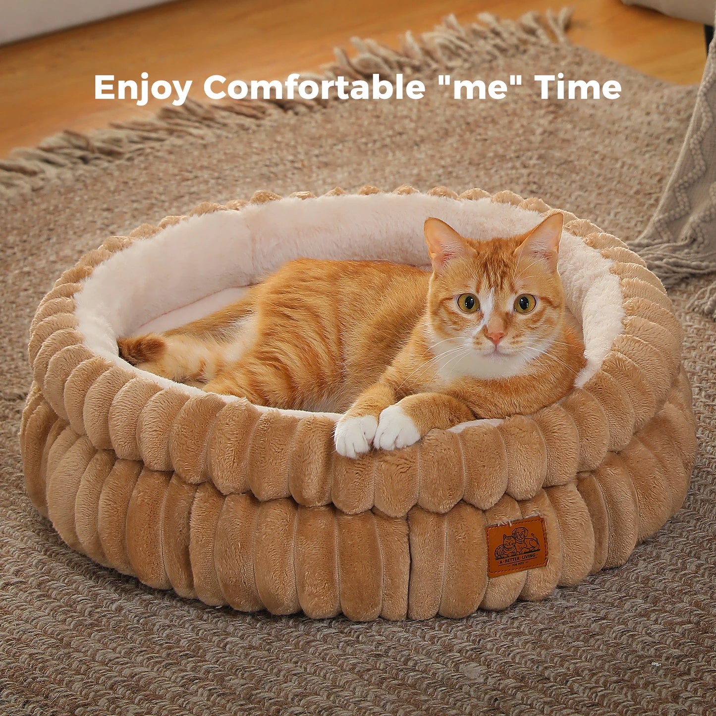 PAWZ Road Round Pet Bed With Anti-Slip Bottom All Seasons