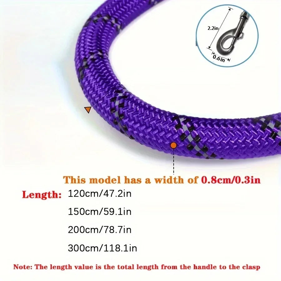 Reflective Dog Leash With Soft Handle Reinforced Construction
