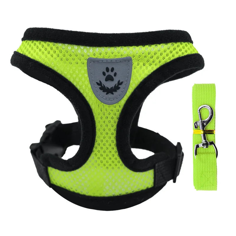 Mesh Vest Walking Harness With Leash Attachment For Dogs