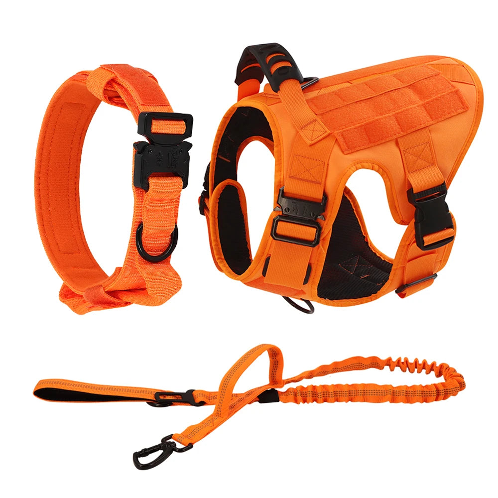 Military Tactical Dog Harness With Adjustable Vest